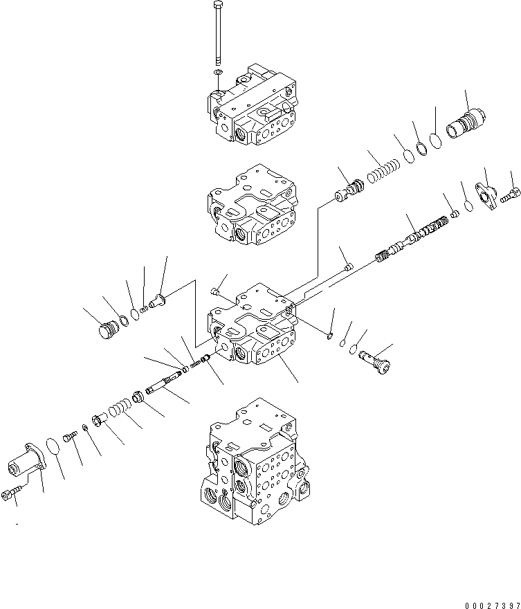 Схема запчастей Komatsu D275A-5R - УПРАВЛЯЮЩ. КЛАПАН (5-СЕКЦИОНН.) (/)(№-) ОСНОВН. КОМПОНЕНТЫ И РЕМКОМПЛЕКТЫ