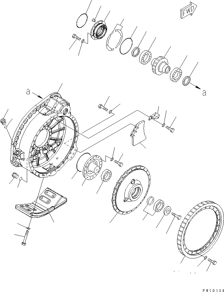 Схема запчастей Komatsu D275A-5 - КОНЕЧНАЯ ПЕРЕДАЧА (/) (ПРАВ.) СИЛОВАЯ ПЕРЕДАЧА И КОНЕЧНАЯ ПЕРЕДАЧА