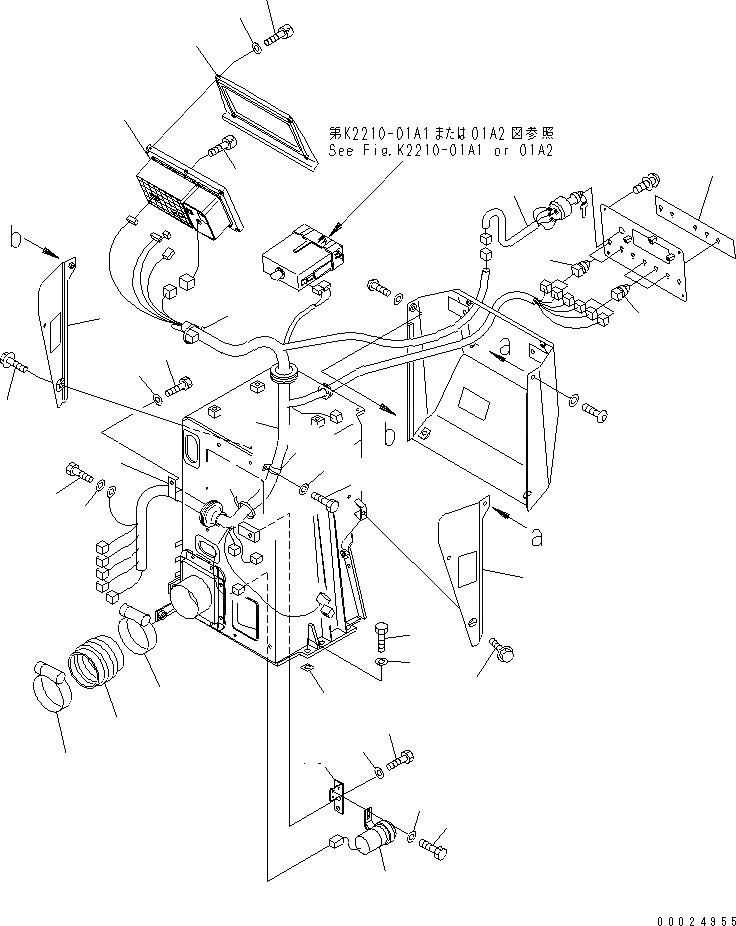 Схема запчастей Komatsu D275A-5 - ПРИБОРНАЯ ПАНЕЛЬ ПАНЕЛЬ (С ОБОГРЕВ-ЛЕМ ИЛИ КОНДИЦ. ВОЗДУХА) КАБИНА ОПЕРАТОРА И СИСТЕМА УПРАВЛЕНИЯ