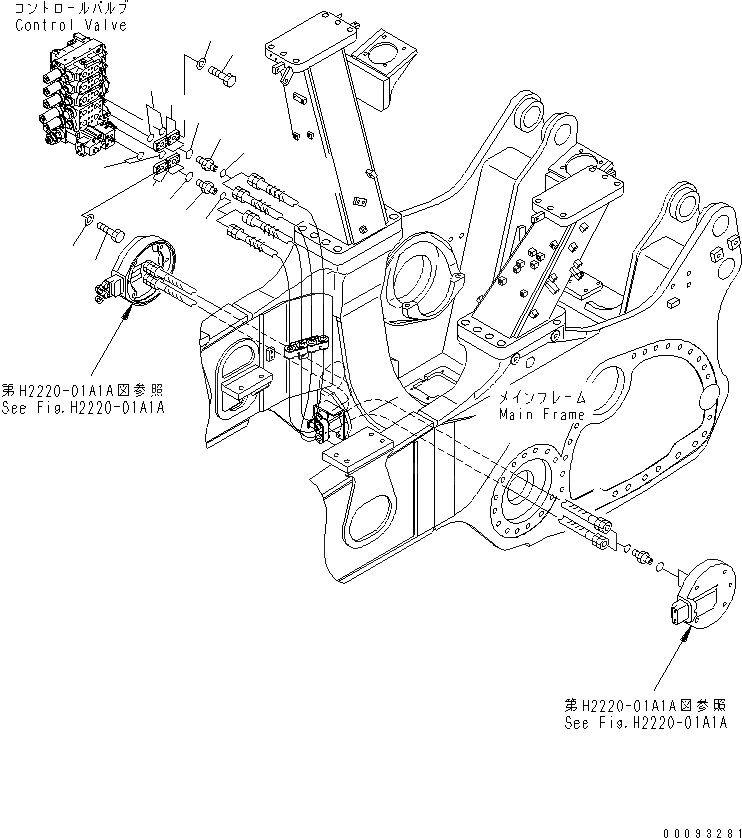 Схема запчастей Komatsu D275A-5 - КРЫЛО (ПЕРЕКОС. ОТВАЛА ТРУБЫ) (НАКЛОНЯЕМ. ОТВАЛ)(№7-) ЧАСТИ КОРПУСА