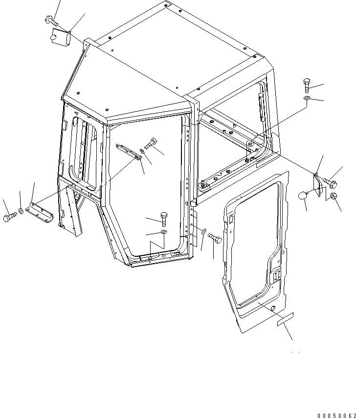 Схема запчастей Komatsu D275AX-5 - КАБИНА КРЕПЛЕНИЕ И ФИКСАТОР ДВЕРИ КАБИНА ОПЕРАТОРА И СИСТЕМА УПРАВЛЕНИЯ