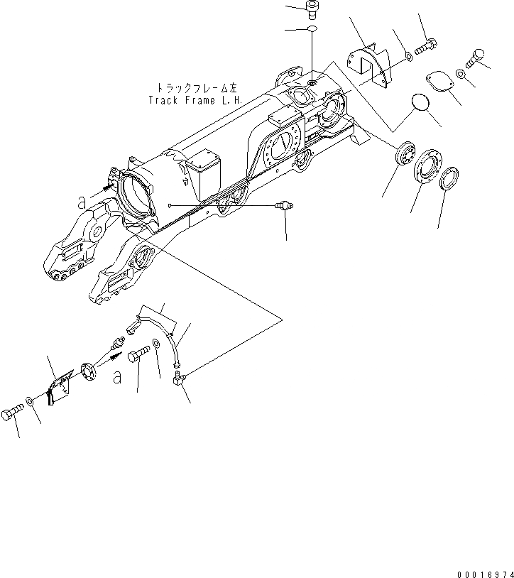 Схема запчастей Komatsu D275AX-5 - БАЛКА БАЛАНСИРА СМАЗКА И КРЫШКА(ЛЕВ.) (ДЛЯ ОТВАЛА С ДВОЙН. ПЕРЕКОСОМ) ХОДОВАЯ