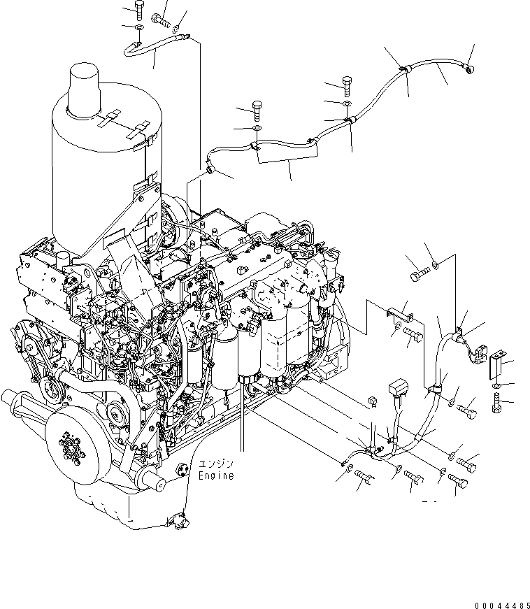 Схема запчастей Komatsu D275AX-5E0 - ЭЛЕКТРОПРОВОДКА (ДВИГАТЕЛЬ)(№-) КОМПОНЕНТЫ ДВИГАТЕЛЯ