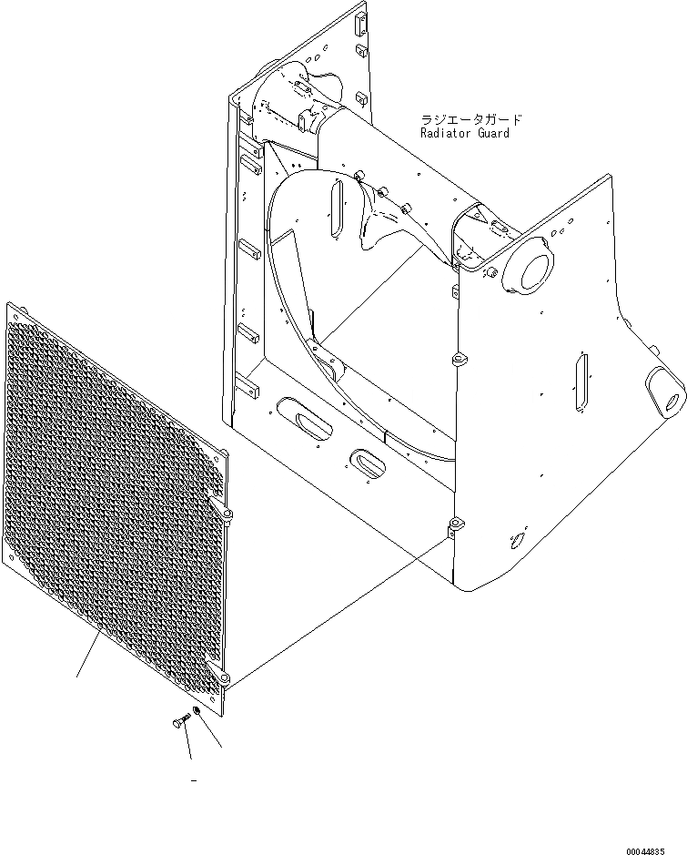 Схема запчастей Komatsu D275AX-5E0 - ЗАЩИТА РАДИАТОРА (ЗАСЛОНКА РАДИАТОРА) (ПЕРФОРИРОВАНН.)(№-) ЧАСТИ КОРПУСА