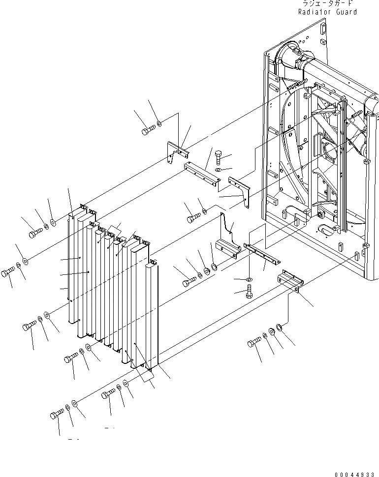 Схема запчастей Komatsu D275AX-5E0 - ЗАЩИТА РАДИАТОРА (SOUND ABSORPTION ОТВАЛ)(№-) ЧАСТИ КОРПУСА