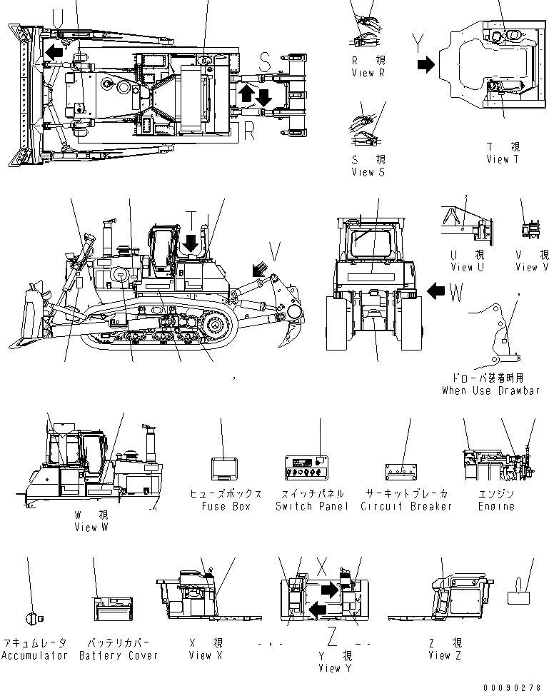 Схема запчастей Komatsu D275AX-5E0 - МАРКИРОВКА (ТУРЦИЯ)(№-) МАРКИРОВКА