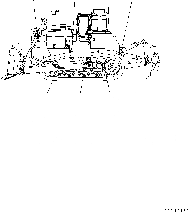 Схема запчастей Komatsu D275AX-5E0 - МАРКИРОВКА (ОБСЛУЖ-Е)(№-) МАРКИРОВКА