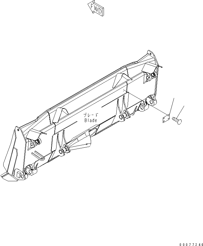 Схема запчастей Komatsu D275AX-5E0 - ПЛАСТИНА (SIGMAОТВАЛ) (ДЛЯ ЕС)(№-) МАРКИРОВКА