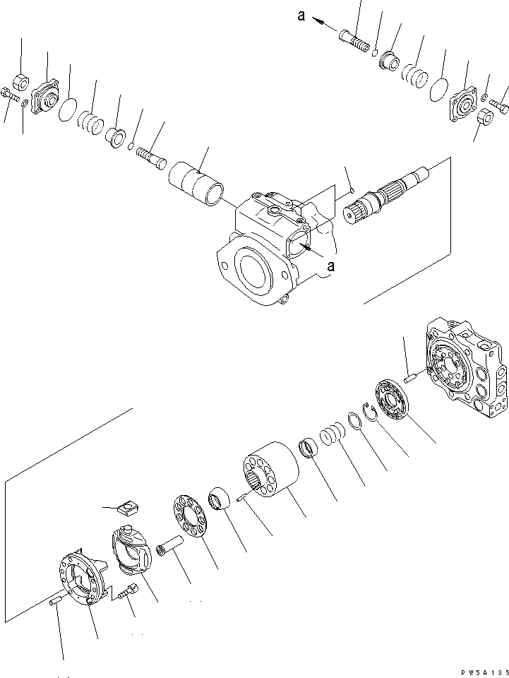 Схема запчастей Komatsu D275AX-5E0 - H.S.S. НАСОС (/)(№-) ОСНОВН. КОМПОНЕНТЫ И РЕМКОМПЛЕКТЫ