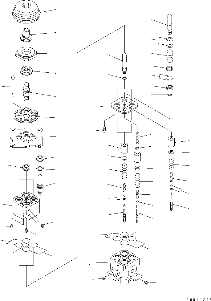 Схема запчастей Komatsu D275AX-5E0 - КЛАПАН PPC(ДЛЯ ОТВАЛ УПРАВЛ-Е)(№-) ОСНОВН. КОМПОНЕНТЫ И РЕМКОМПЛЕКТЫ