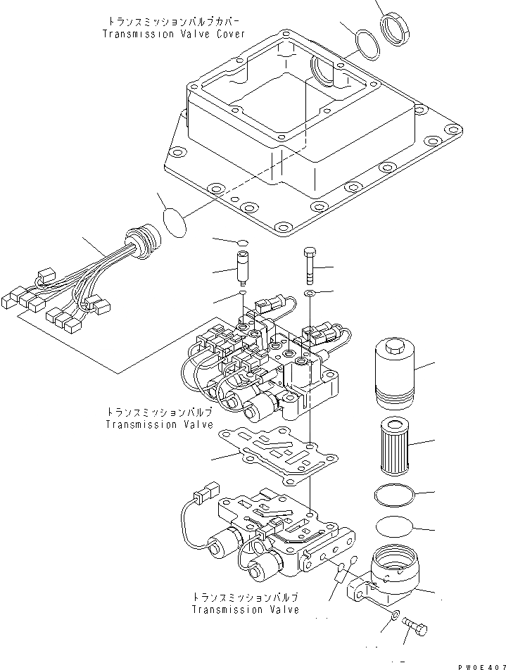 Схема запчастей Komatsu D275AX-5-KO - КЛАПАН ТРАНСМИССИИ (/)¤ ФИЛЬТР. И Э/ПРОВОДКА СИЛОВАЯ ПЕРЕДАЧА И КОНЕЧНАЯ ПЕРЕДАЧА