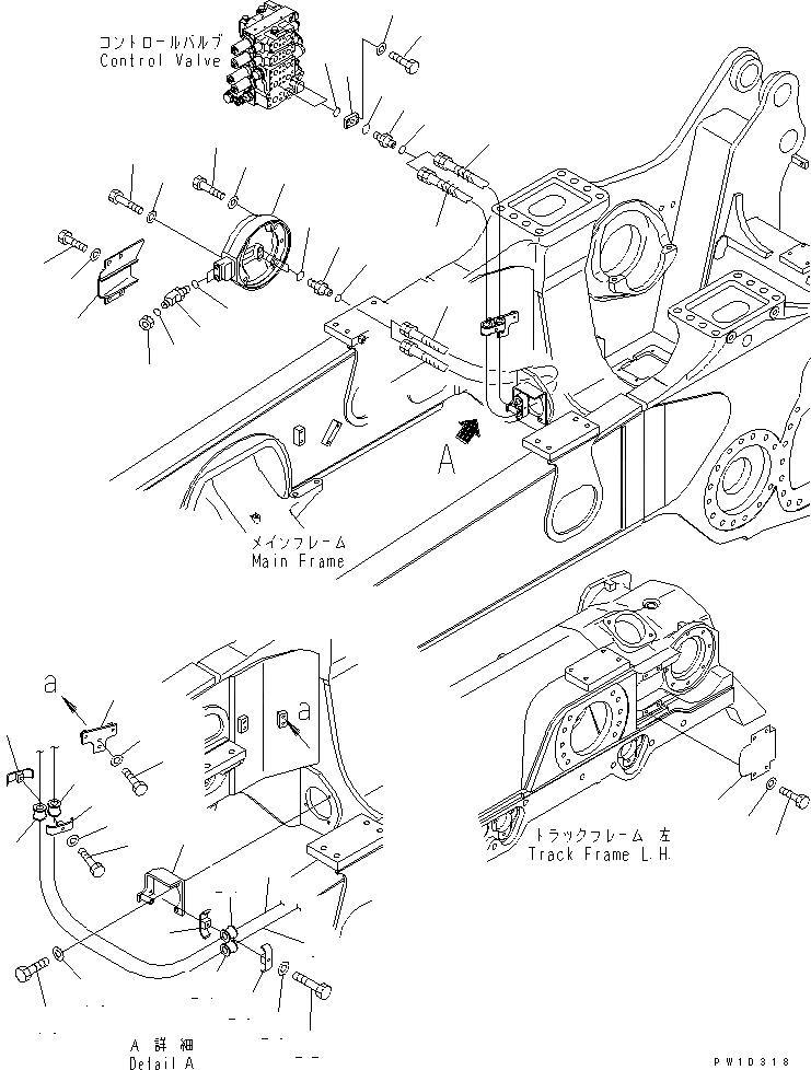 Схема запчастей Komatsu D275AX-5-KO - ПЕРЕКОС. ОТВАЛА ЛИНИЯ (ДЛЯ ОТВАЛА С ПЕРЕКОСОМ) ГИДРАВЛИКА