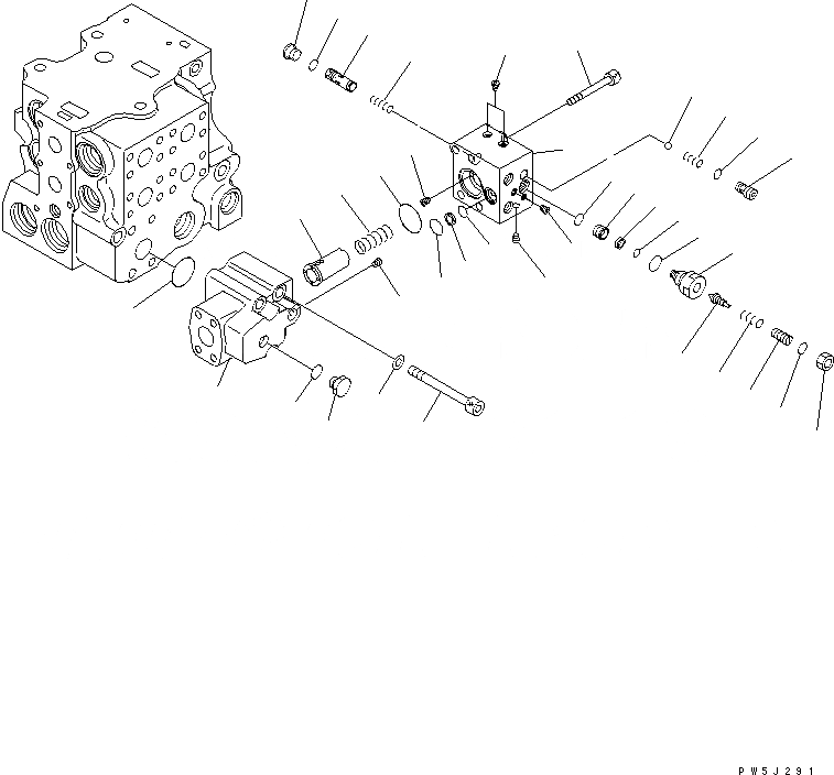 Схема запчастей Komatsu D275AX-5-KO - УПРАВЛЯЮЩ. КЛАПАН (5-СЕКЦИОНН.) (/) ОСНОВН. КОМПОНЕНТЫ И РЕМКОМПЛЕКТЫ