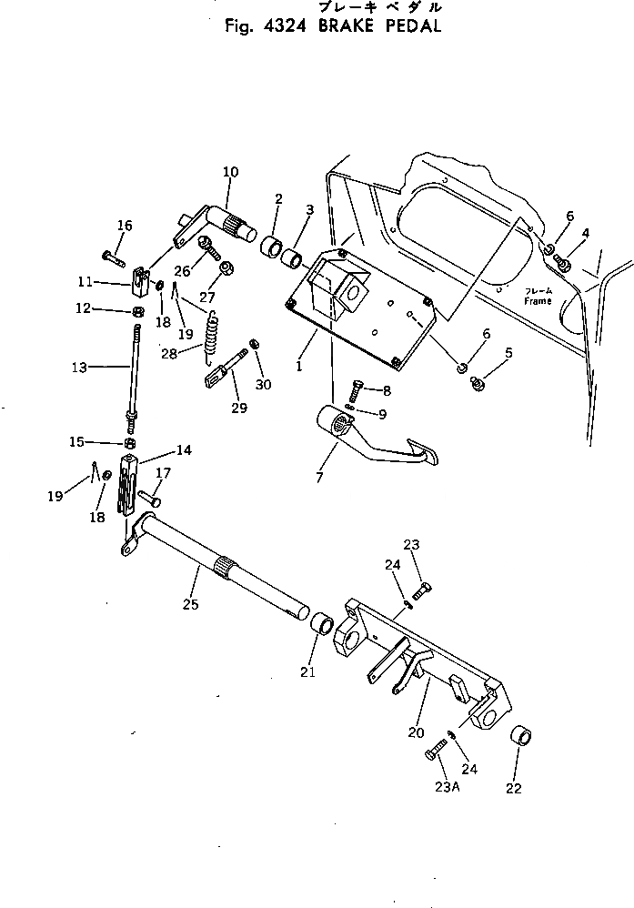 Схема запчастей Komatsu D31A-17 - ПЕДАЛЬ ТОРМОЗА СИСТЕМАУПРАВЛЕНИЯ ПОВОРОТОМ И КОНЕЧНАЯ ПЕРЕДАЧА