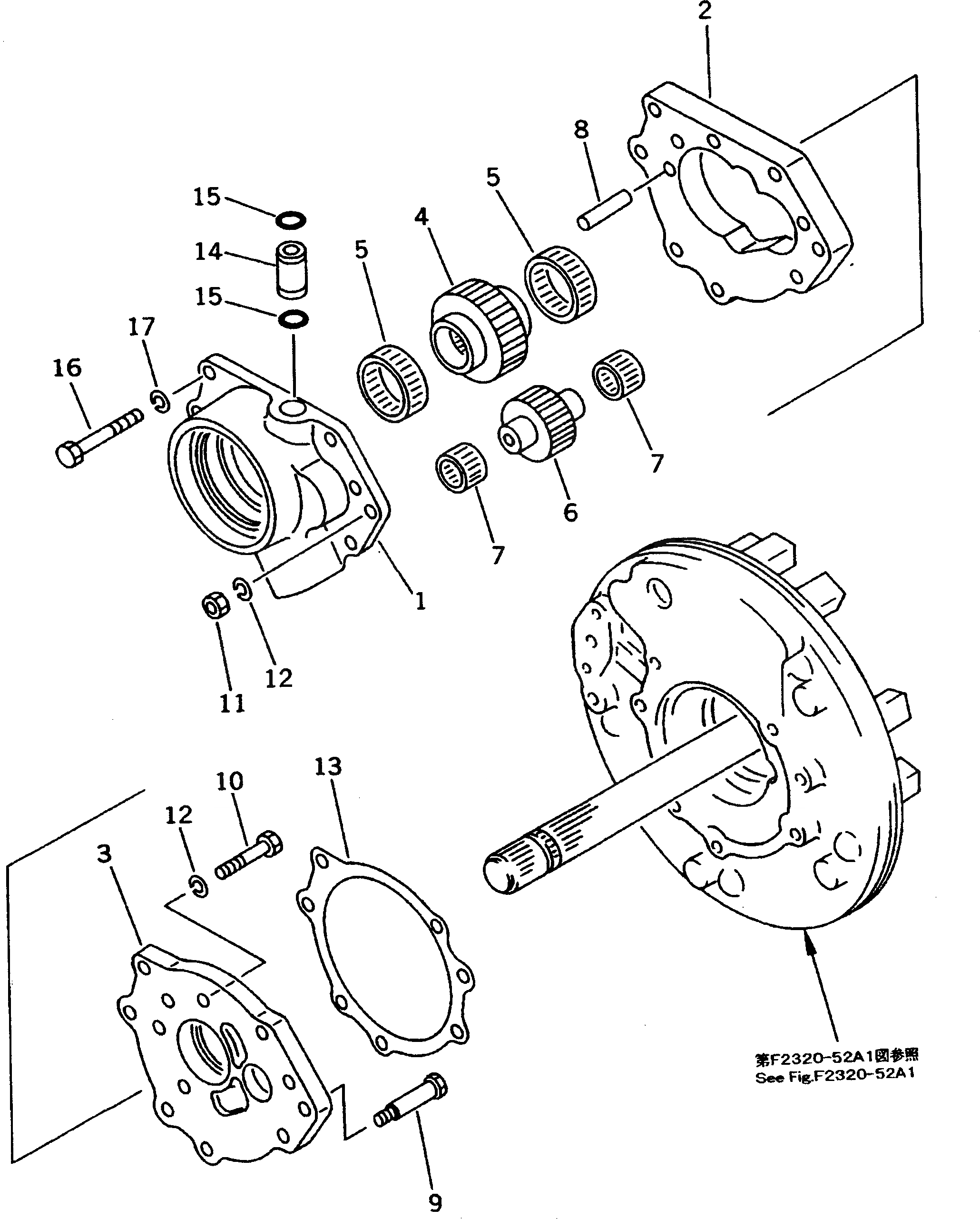 Схема запчастей Komatsu D31AM-20 - ТРАНСМИССИЯ (НАСОС) (7/7) (RINGYOU СПЕЦ-Я.) СИЛОВАЯ ПЕРЕДАЧА И КОНЕЧНАЯ ПЕРЕДАЧА