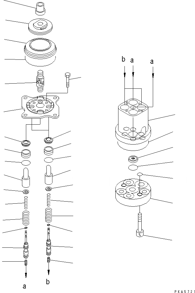 Схема запчастей Komatsu D31AM-20 - P.P.C. КЛАПАН(№99-) ОСНОВН. КОМПОНЕНТЫ И РЕМКОМПЛЕКТЫ