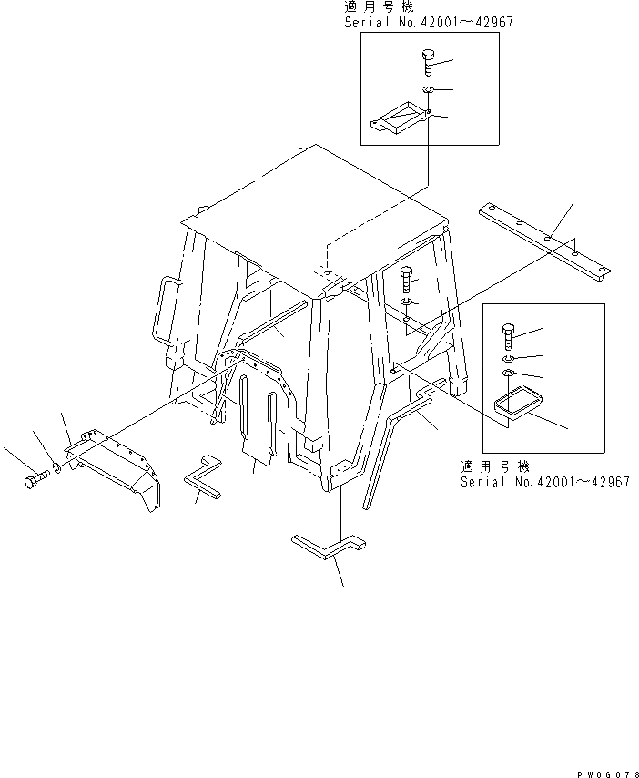 Схема запчастей Komatsu D31E-20 - КАБИНА ROPS (ЭЛЕМЕНТЫ КРЕПЛЕНИЯ) (/)                 (REGULATION OF ЕС DYNAMIC NOISE) КАБИНА ОПЕРАТОРА И СИСТЕМА УПРАВЛЕНИЯ