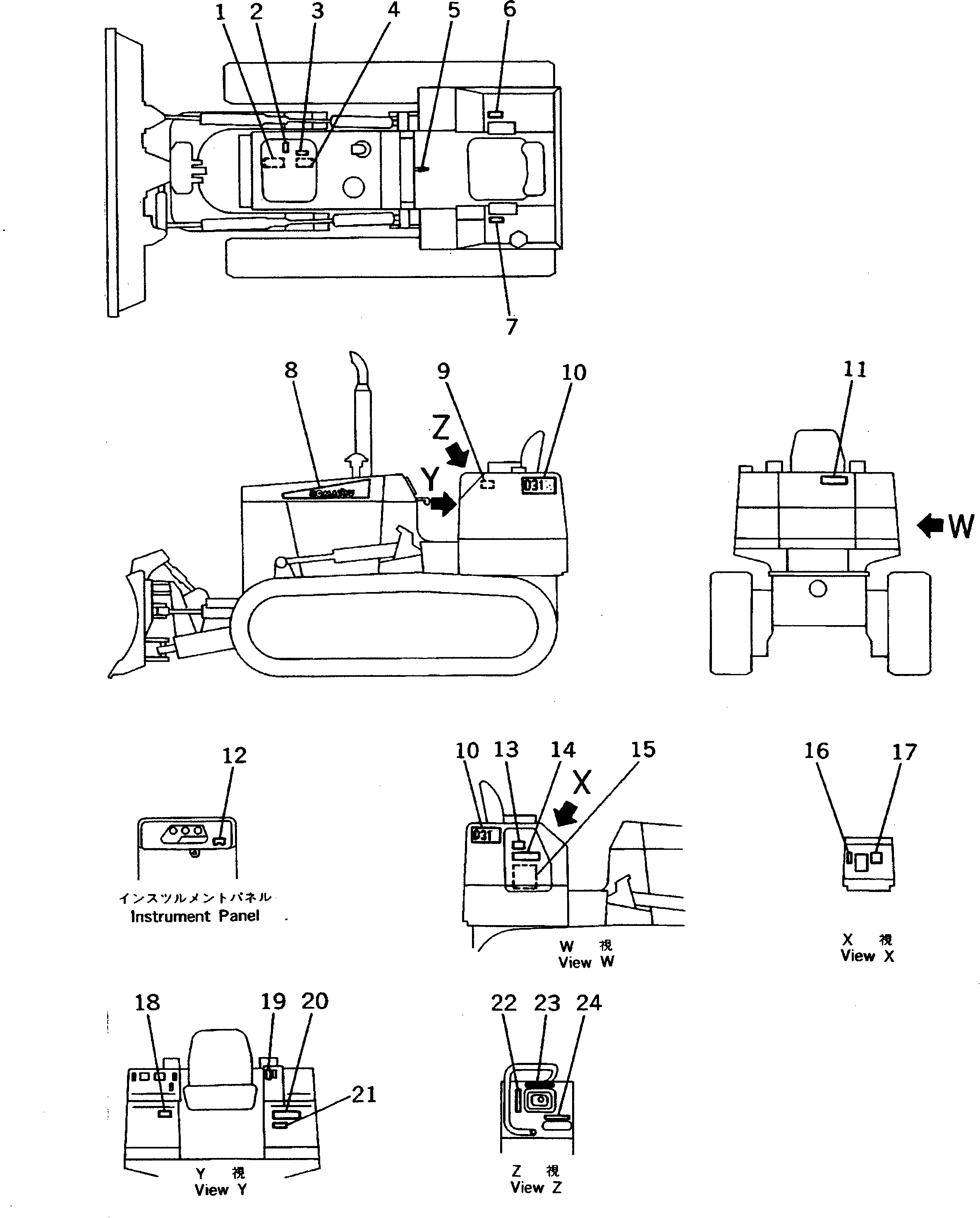 Схема запчастей Komatsu D31E-20 - МАРКИРОВКА (ФРАНЦИЯ)(№-7) МАРКИРОВКА