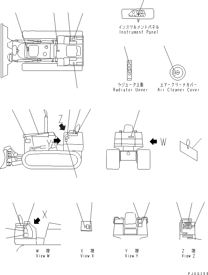 Схема запчастей Komatsu D31E-20 - МАРКИРОВКА (ФРАНЦИЯ) (REGULATION OF ЕС DYNAMIC NOISE)(№7-) МАРКИРОВКА