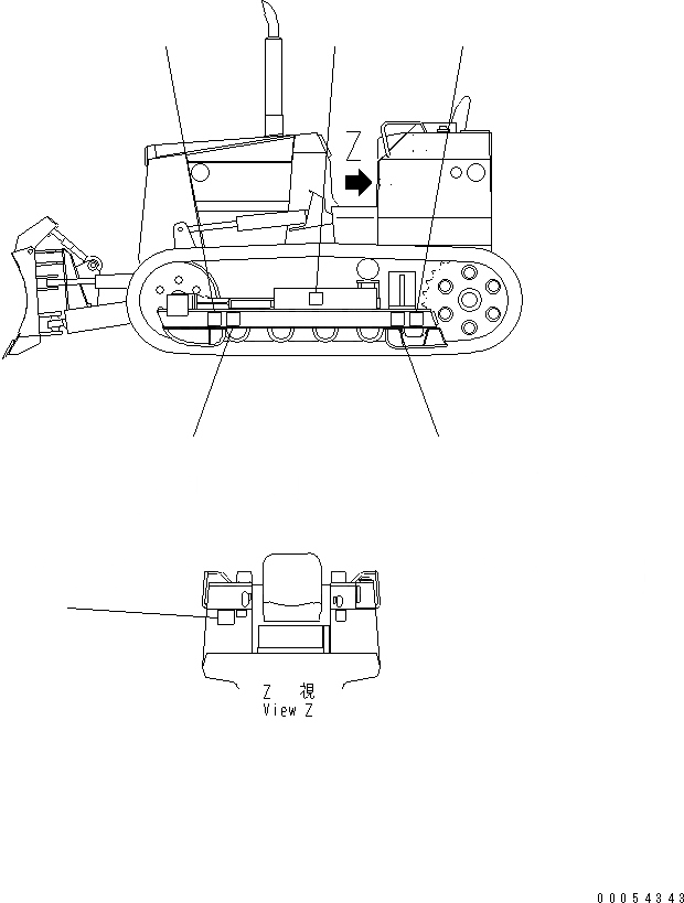 Схема запчастей Komatsu D31E-20 - ЦЕНТР ТЯЖЕСТИ MARK(№7-) МАРКИРОВКА