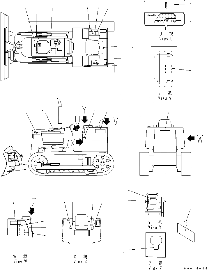 Схема запчастей Komatsu D31E-20 - МАРКИРОВКА (СЕВ. АМЕРИКА СПЕЦ-Я.)(№7-) МАРКИРОВКА