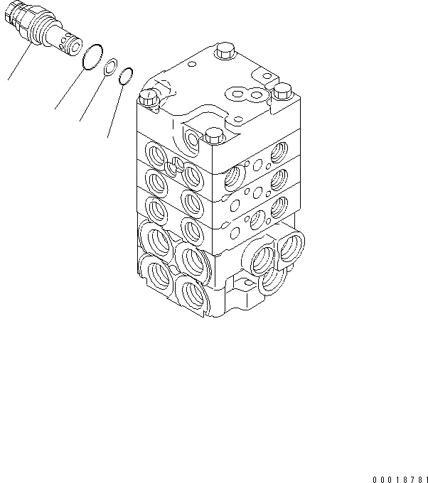 Схема запчастей Komatsu D31EX-21A-M - УПРАВЛЯЮЩ. КЛАПАН (3-Х СЕКЦИОНН.) (/) ОСНОВН. КОМПОНЕНТЫ И РЕМКОМПЛЕКТЫ