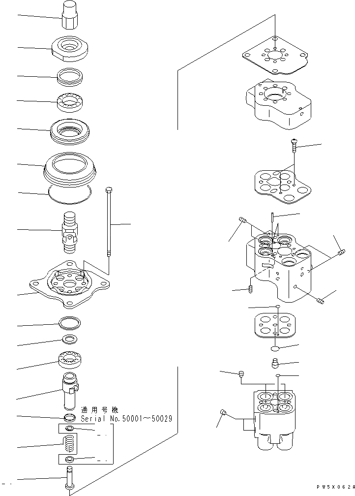 Схема запчастей Komatsu D31EX-21 - КЛАПАН PPC(/) ОСНОВН. КОМПОНЕНТЫ И РЕМКОМПЛЕКТЫ