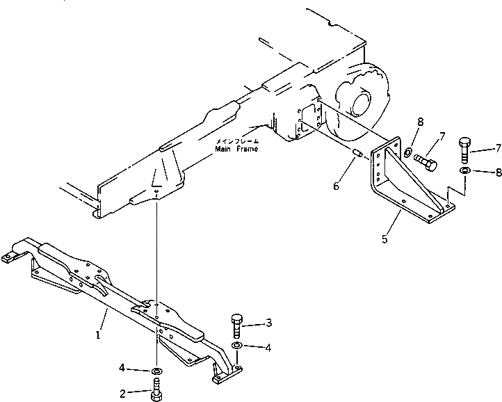 Схема запчастей Komatsu D31P-18A - CROSS BAR ЧАСТИ КОРПУСА