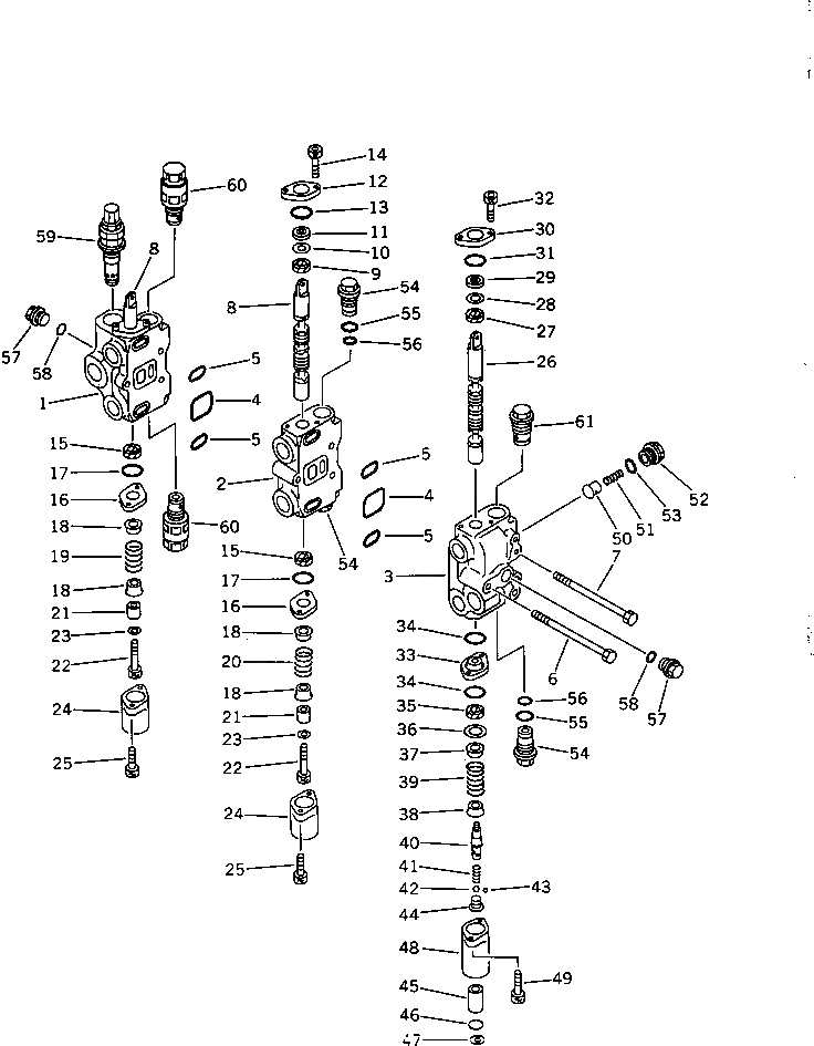 Схема запчастей Komatsu D31P-18A - РАБОЧЕЕ ОБОРУДОВАНИЕ КЛАПАН (/) УПРАВЛ-Е РАБОЧИМ ОБОРУДОВАНИЕМ