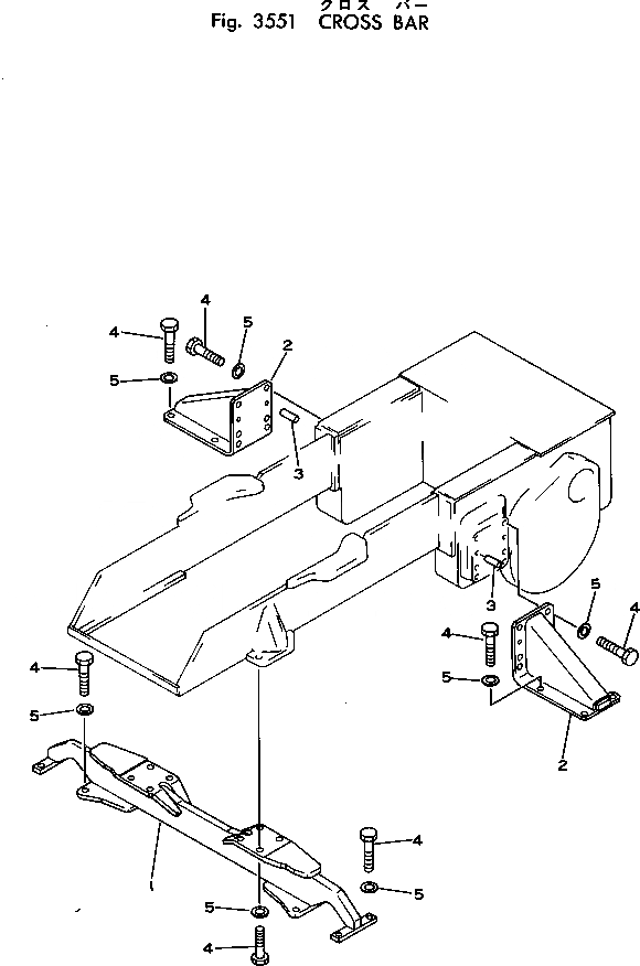 Схема запчастей Komatsu D31P-16A - CROSS BAR(№-.) ЧАСТИ КОРПУСА