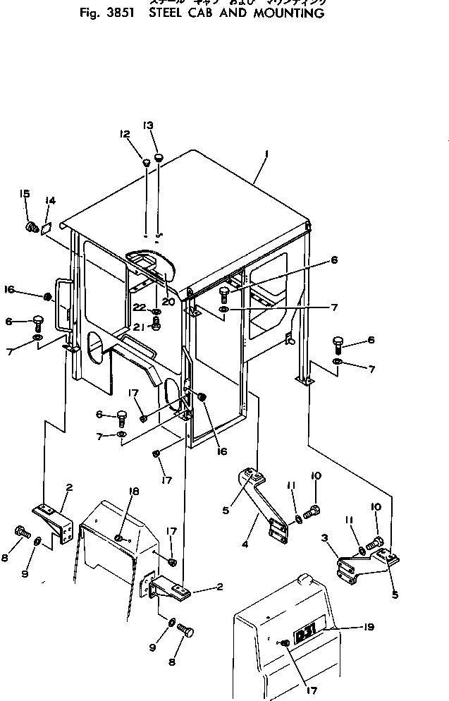 Схема запчастей Komatsu D31P-16A - СТАЛЬНАЯ КАБИНА И КРЕПЛЕНИЕ ОПЦИОННЫЕ КОМПОНЕНТЫ
