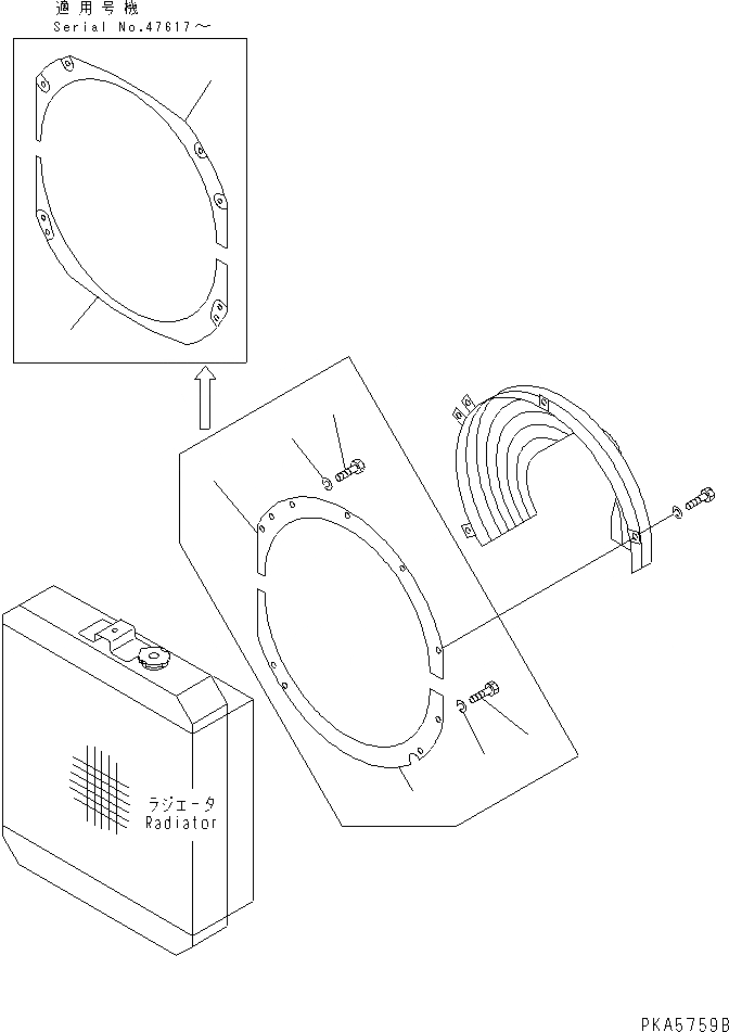 Схема запчастей Komatsu D31P-20 - TIP CLEARANCE COVER(№89-) СИСТЕМА ОХЛАЖДЕНИЯ