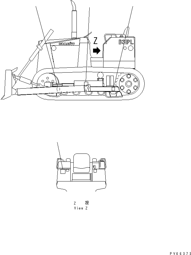 Схема запчастей Komatsu D31P-20 - ЦЕНТР ТЯЖЕСТИ MARK(№77-) МАРКИРОВКА