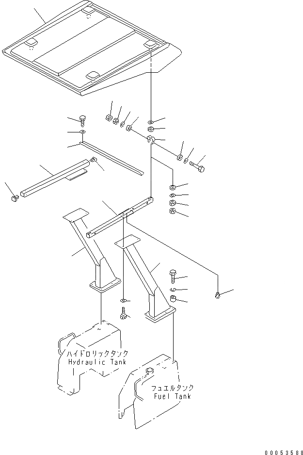 Схема запчастей Komatsu D31P-20A - НАВЕС (-PILLAR ТИП) КАБИНА ОПЕРАТОРА И СИСТЕМА УПРАВЛЕНИЯ