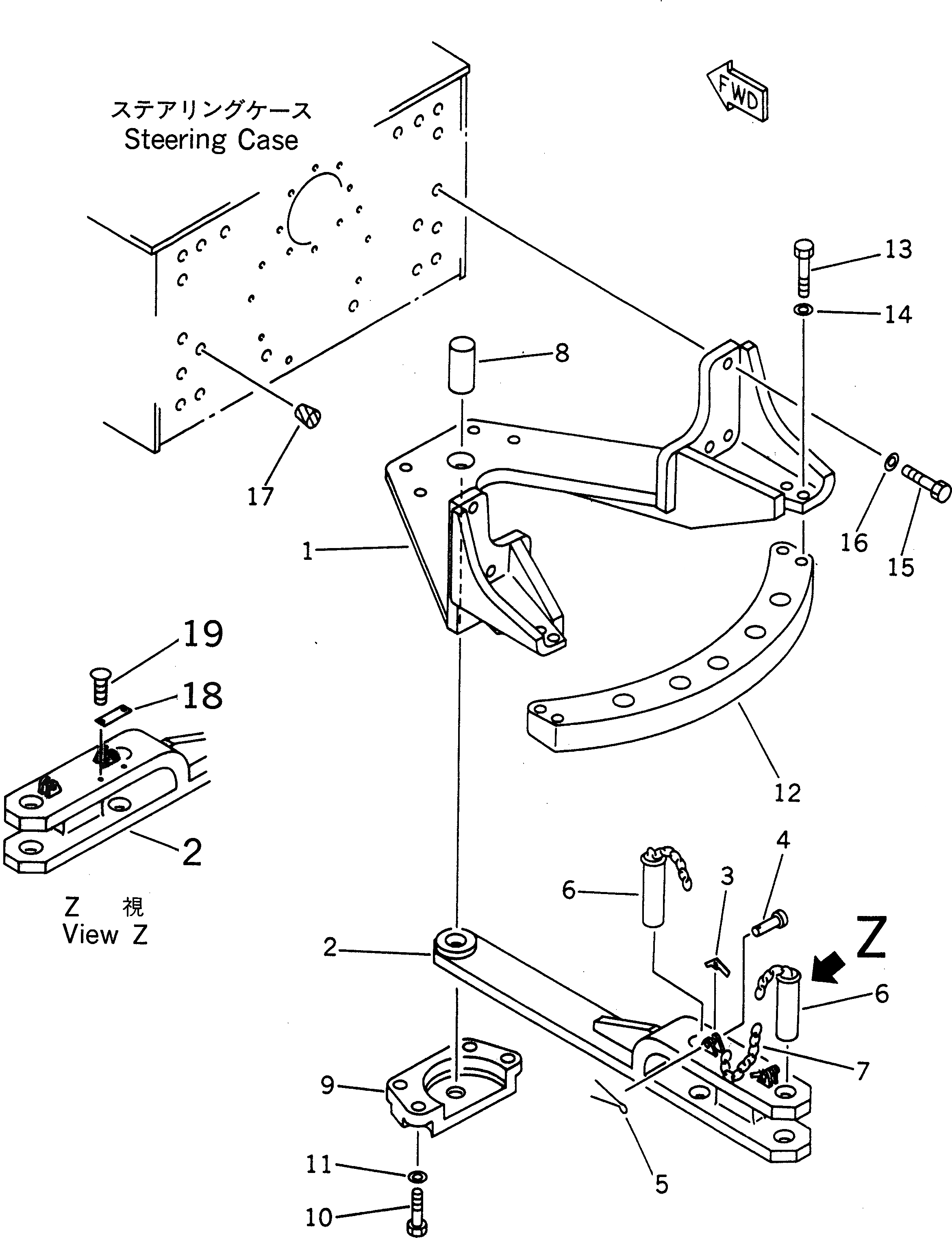 Схема запчастей Komatsu D31P-20A - ПОВОРОТН. СЦЕПНОЕ УСТРОЙСТВО (REGULATION OF ЕС DYNAMIC NOISE)(№-) РАБОЧЕЕ ОБОРУДОВАНИЕ