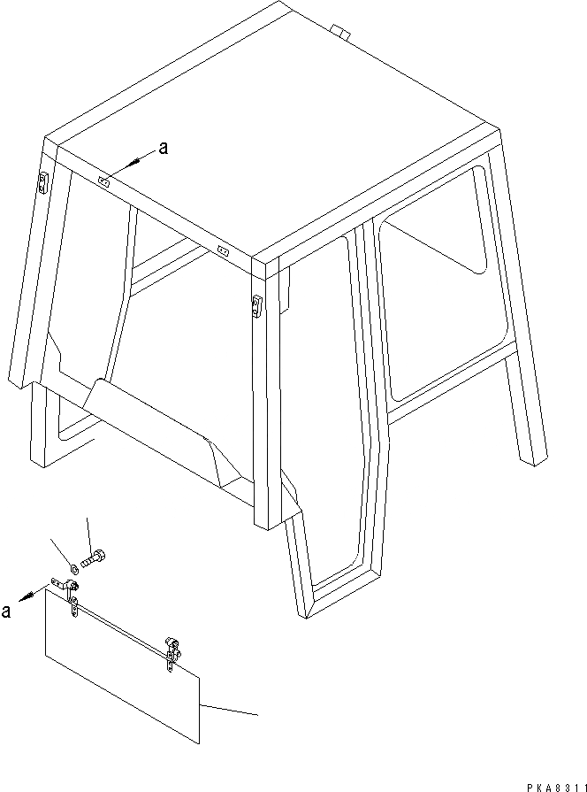 Схема запчастей Komatsu D31PG-20A - КОЗЫРЕК ОТ СОЛНЦА. (С СТАЛЬНАЯ КАБИНА) КАБИНА ОПЕРАТОРА И СИСТЕМА УПРАВЛЕНИЯ