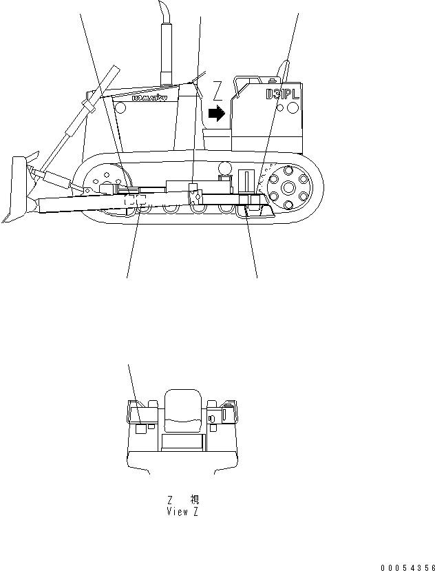 Схема запчастей Komatsu D31PLL-20 - ЦЕНТР ТЯЖЕСТИ MARK(№77-) МАРКИРОВКА