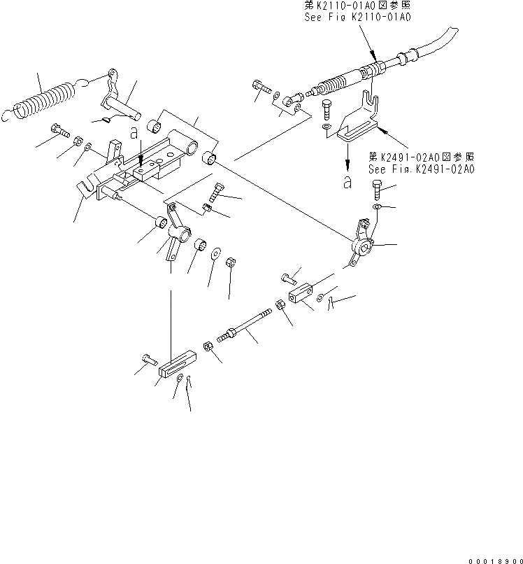 Схема запчастей Komatsu D31PX-21A-M - УПРАВЛ-Е ПОДАЧ. ТОПЛИВА (/) КАБИНА ОПЕРАТОРА И СИСТЕМА УПРАВЛЕНИЯ