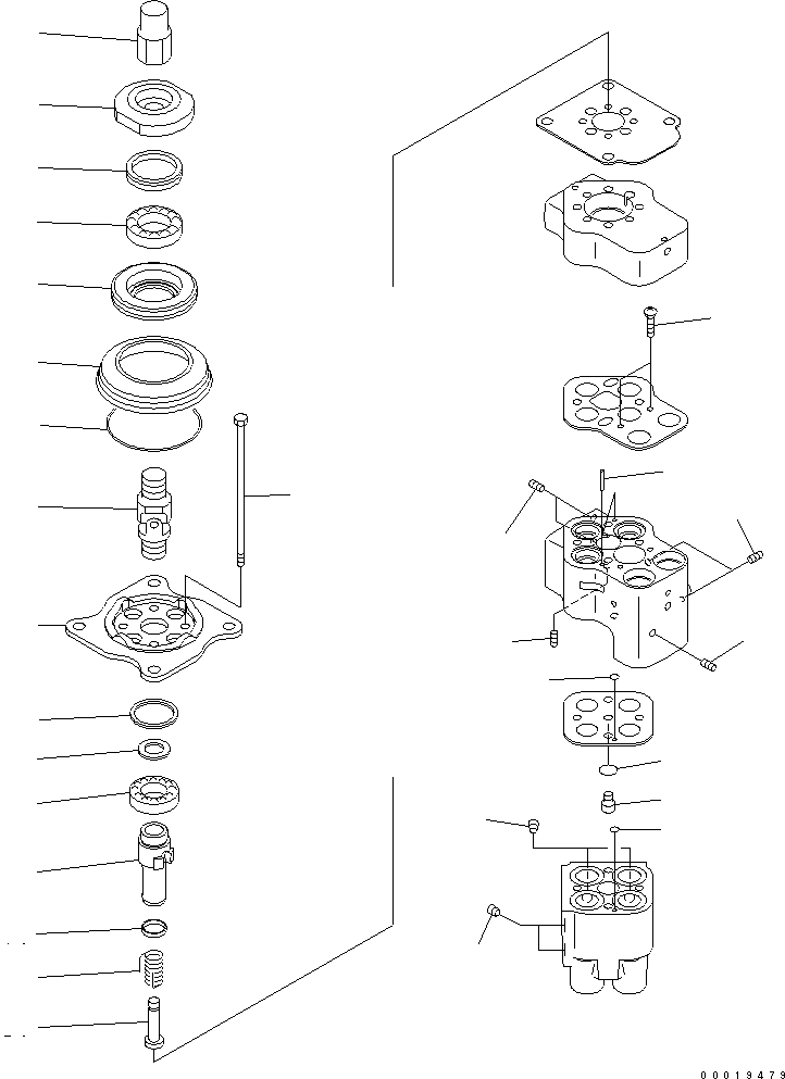 Схема запчастей Komatsu D31PX-21A-M - КЛАПАН PPC(/) ОСНОВН. КОМПОНЕНТЫ И РЕМКОМПЛЕКТЫ