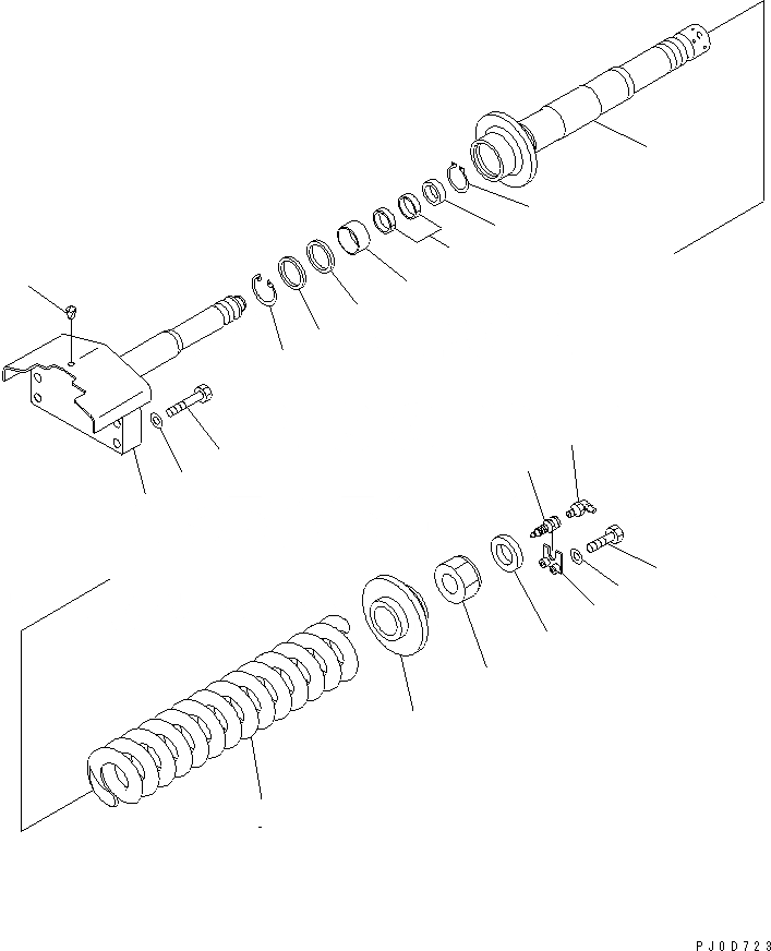 Схема запчастей Komatsu D31PX-21A - ОПОРНЫЙ ЭЛЕМЕНТ ЛЕНИВЦА ХОДОВАЯ