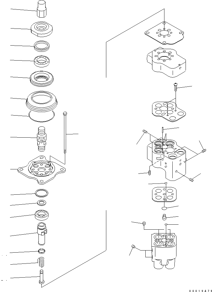 Схема запчастей Komatsu D31PX-21A - КЛАПАН PPC(/) ОСНОВН. КОМПОНЕНТЫ И РЕМКОМПЛЕКТЫ