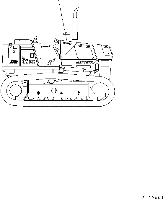 Схема запчастей Komatsu D31PX-21 - MARK (GALEO) (НАВЕС) МАРКИРОВКА