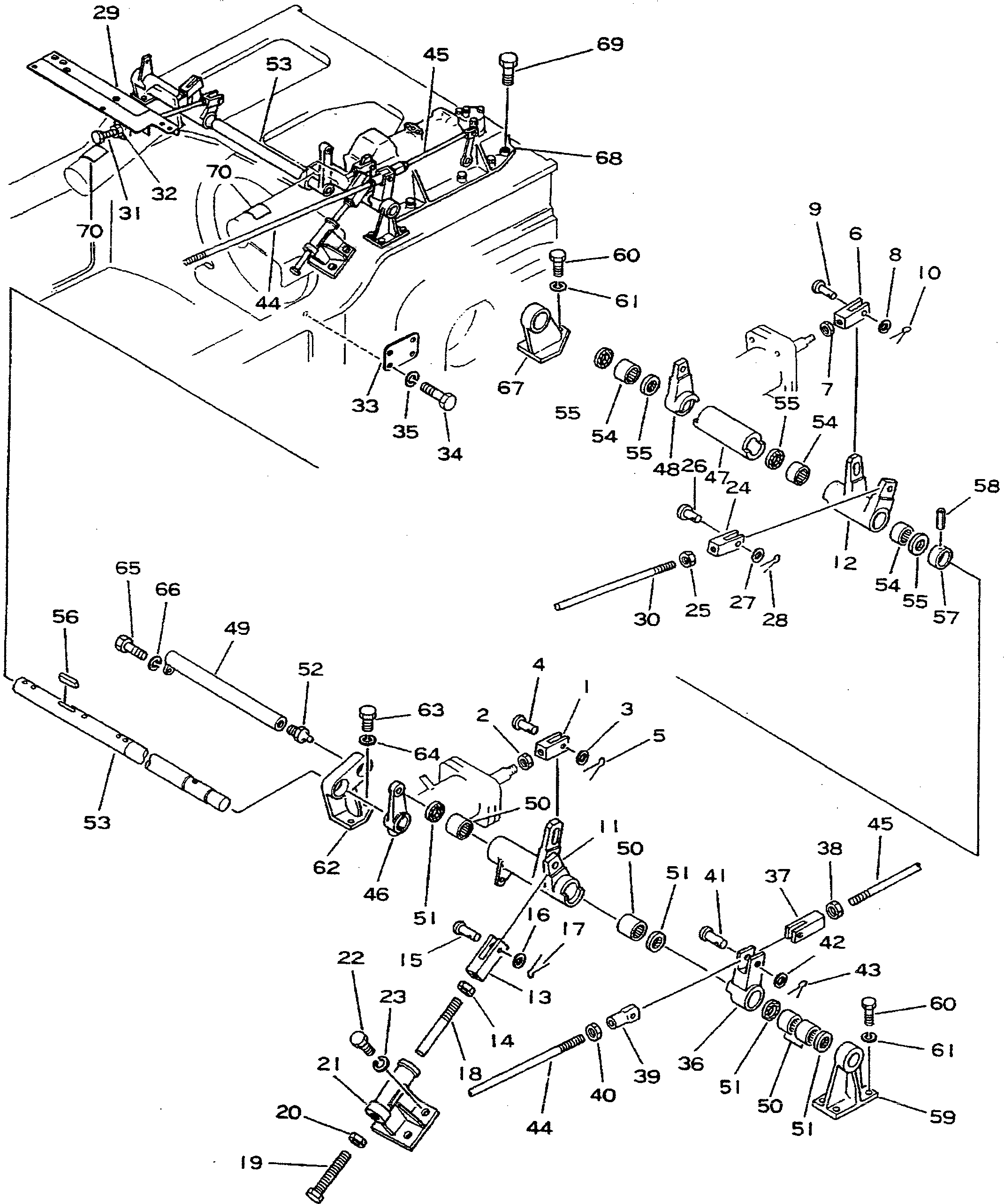 Схема запчастей Komatsu D355A-3 - ПРИВОД И СИСТЕМА ТРУБ (/)(№-99) ОПЦИОННЫЕ КОМПОНЕНТЫ