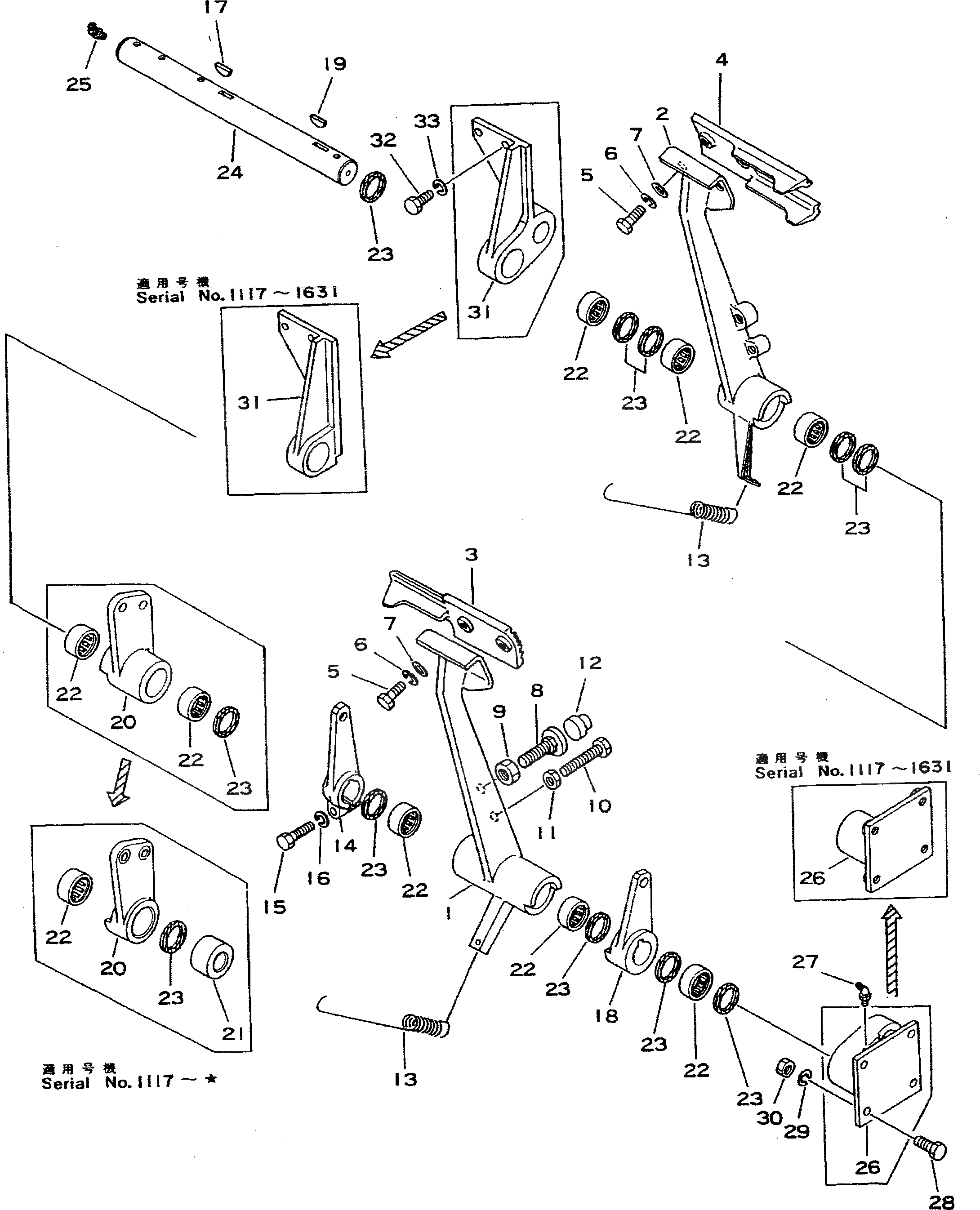Схема запчастей Komatsu D355A-3 - ПЕДАЛЬ ТОРМОЗА(№-) СИСТЕМАУПРАВЛЕНИЯ ПОВОРОТОМ И КОНЕЧНАЯ ПЕРЕДАЧА