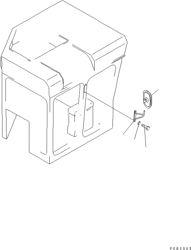 Схема запчастей Komatsu D355C-3 - ЗЕРКАЛА ЗАДН. ВИДА(WHITE) КАБИНА ОПЕРАТОРА И СИСТЕМА УПРАВЛЕНИЯ