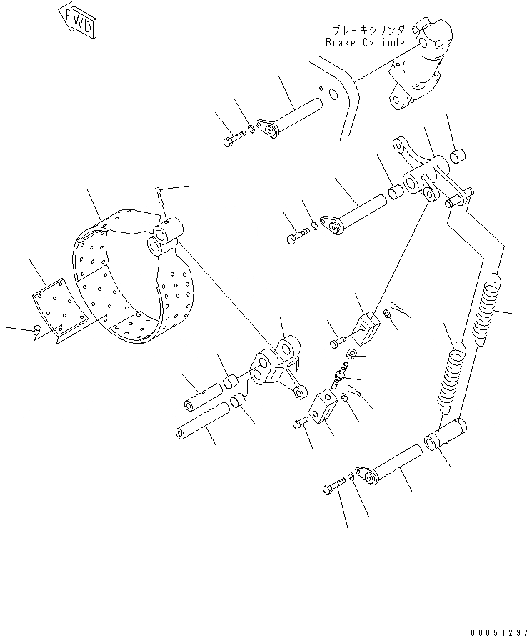 Схема запчастей Komatsu D355C-3 - ТОРМОЗНОЙ БАРАБАН (ДЛЯ ТЯГОВ. ЛЕБЕДКИ) РАБОЧЕЕ ОБОРУДОВАНИЕ