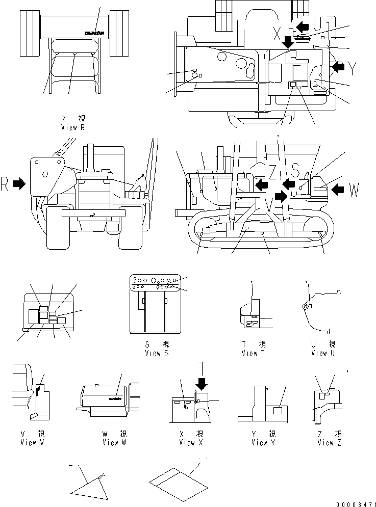 Схема запчастей Komatsu D355C-3 - ТАБЛИЧКИ (АНГЛ.)(№9-) МАРКИРОВКА