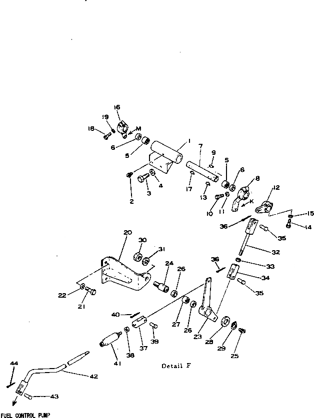 Схема запчастей Komatsu D355C-3 - РЫЧАГ УПРАВЛ-Я ПОДАЧЕЙ ТОПЛИВА (/)(№9-) КОМПОНЕНТЫ ДВИГАТЕЛЯ И ЭЛЕКТРИКА