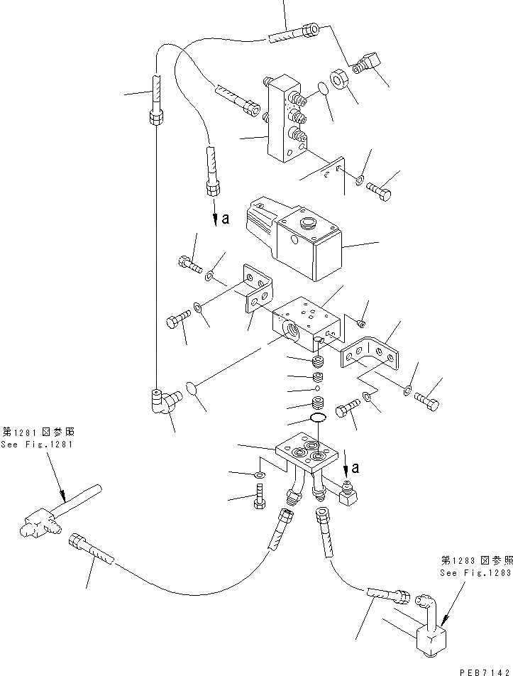 Схема запчастей Komatsu D355C-3 - СОЛЕНОИДНЫЙ КЛАПАН ТРУБЫ (ДЛЯ CONVWEYER SHIFTER)(№77-) ГИДРОТРАНСФОРМАТОР И ТРАНСМИССИЯ