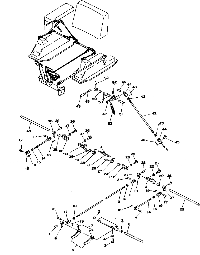 Схема запчастей Komatsu D355C-3 - РЫЧАГ СТОЯНОЧНОГО ТОРМОЗА(№9-) СИСТЕМАУПРАВЛЕНИЯ ПОВОРОТОМ И КОНЕЧНАЯ ПЕРЕДАЧА